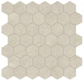 2" Tierra Halo Hexagon Honed Limestone Mosaic Tile