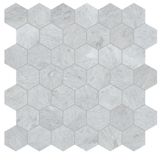 2" Aura Fresca Hexagon Honed Marble Mosaic Tile