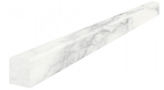 1/2"x12" Cromo Bianco Honed Marble Deco Bar
