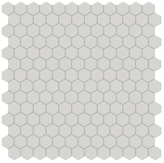Anatolia - 1" Soho Halo Grey Glazed Porcelain Hexagon Mosaic Tile (Matte Finish)