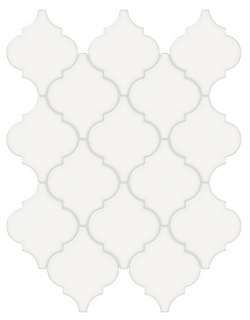 Anatolia - Soho Canvas White Arabesque Glazed Glossy Porcelain Mosaic Tile