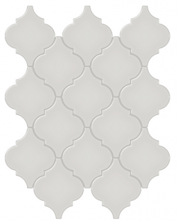 Anatolia - Soho Halo Grey Arabesque Glazed Glossy Porcelain Mosaic Tile