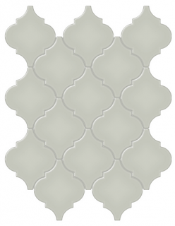 Anatolia - Soho Soft Sage Arabesque Glazed Glossy Porcelain Mosaic Tile