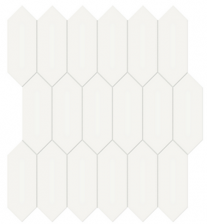 Anatolia - 2"x5" Soho Canvas White Glazed Porcelain Glossy Picket Mosaic Tile