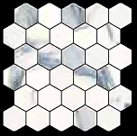 Gazzini - 2" ATLANTIC BLUE Polished Porcelain Hexagon Mosaic Tile (10.5"x11" Sheet)