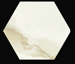 Gazzini - 6"x6.5" CALACATTA ORO Polished Porcelain Hexagon Tile (Rectified Edges)