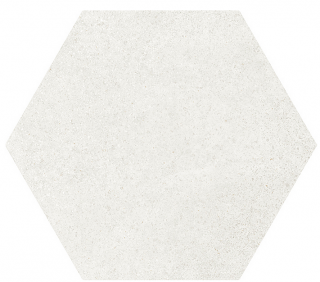 Equipe - 7"x8" HEXATILE CEMENT WHITE Hexagon Porcelain Tile