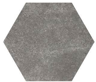 Equipe - 7"x8" HEXATILE CEMENT BLACK Hexagon Porcelain Tile