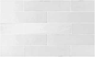 Equipe - 2-1/2"x10" Tribeca GYPSUM WHITE Porcelain Wall Tile (Glossy Finish)
