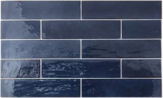 Equipe - 2-1/2"x10" Tribeca BLUE NOTE Porcelain Wall Tile (Glossy Finish)