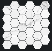 Gazzini - 2" VENATO SELECT Hexagon Polished Porcelain Mosaic Tile (0.86 S/F Per Sheet)