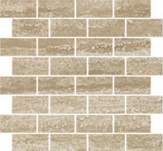 MileStone - 1-1/2"x3" Heritage SAND Porcelain Brick Mosaic Tile (Matte Finish - 10 Sheets)