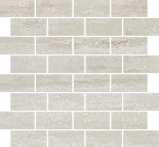 MileStone - 1-1/2"x3" Heritage WHITE Porcelain Brick Mosaic Tile (Matte Finish - 10 Sheets)