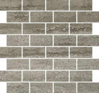 MileStone - 1-1/2"x3" Heritage SILVER Porcelain Brick Mosaic Tile (Matte Finish - 10 Sheets)