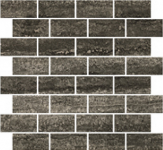 MileStone - 1-1/2"x3" Heritage GRAPHITE Porcelain Brick Mosaic Tile (Matte Finish - 10 Sheets)