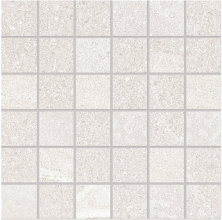 Ergon - 2"x2" Stonehenge WHITE Porcelain Mosaic Tile (Matte Finish - 12"x12" Sheet)