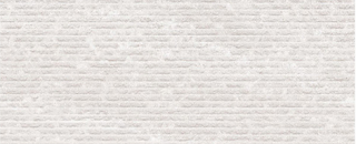Ergon - 12"x24" Stonehenge WHITE Lined Deco Porcelain Wall Tile (Matte Finish - Rectified Edges)