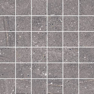 Happy Floors - 2"x2" Folk GREY Porcelain Mosaic Tile (Matte Finish - 12"x12" Sheet)