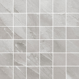 Happy Floors - 2"x2" Soft Stone GREY Porcelain Mosaic Tile (Matte Finish - 12"x12" Sheet)