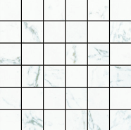 Gazzini - 2"x2" 3D Marbles AVENUE WHITE Porcelain Mosaic Tile (Honed Finish - 12"x12" Sheet)