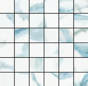 Gazzini - 2"x2" 3D Marbles POSITANO BLUE Porcelain Mosaic Tile (Honed Finish - 12"x12" Sheet)