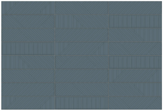 Anatolia - 3"x12" Geometra INK MAZE Glossy Ceramic Wall Tile