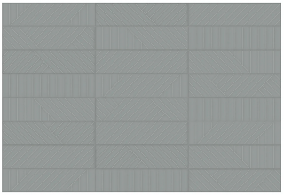 Anatolia - 3"x12" Geometra CHARCOAL MAZE Glossy Ceramic Wall Tile