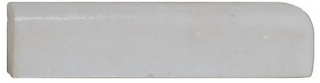 Zin 1"x4" DESERT WHITE Petite Zellige Glossy Bullnose Tile