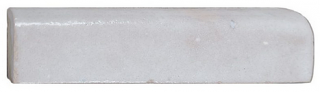 Zin 1"x4" FEZ WHITE Petite Zellige Glossy Bullnose Tile