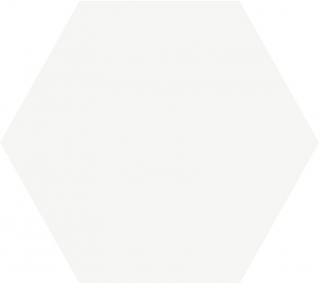 Geotiles - 10.2"x11.4" Solid WHITE Hexagon Tile (Matte Finish)