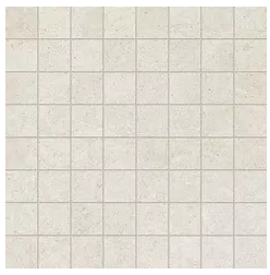 Milestone - 2"x2" Atelier WHITE SAND Porcelain Mosaic Tile (10 Pc. Pack - Matte Finish - 11.65"x11.65" Sheet)